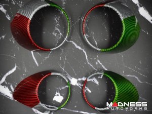 Alfa Romeo Giulia Interior Air Vent Trim Kit - Carbon Fiber - Front + Rear - set of 4 - Italian Theme Alfa Romeo Giulia Interior Air Vent Trim Kit - Carbon Fiber - Front + Rear - set of 4 - Italian Theme